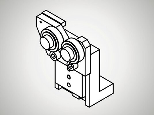 Carrier with rolling V-block