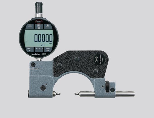 Precision pointer snap gage with interchangeable measuring anvils M2.5